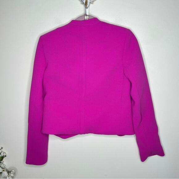 DIANE VON FURSTENBERG Illene Jacket Blazer Gardenia Purple Pink Sz 4 {J7} - Picture 6 of 9